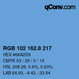Color code: RGB 102 162.8 217 | qconv.com