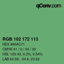 Color code: RGB 102 172 113 | qconv.com