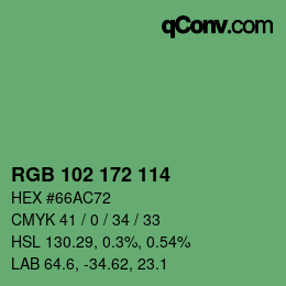 Color code: RGB 102 172 114 | qconv.com