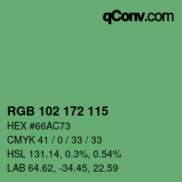 Color code: RGB 102 172 115 | qconv.com