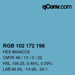 Color code: RGB 102 172 198 | qconv.com