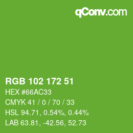 Color code: RGB 102 172 51 | qconv.com