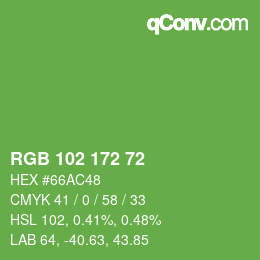 Color code: RGB 102 172 72 | qconv.com