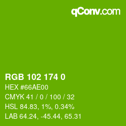 Color code: RGB 102 174 0 | qconv.com