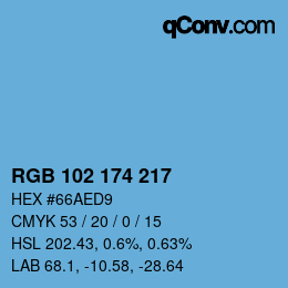 Color code: RGB 102 174 217 | qconv.com