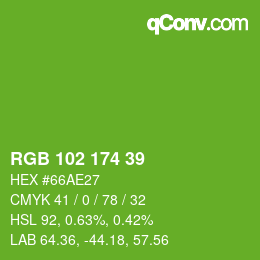 Color code: RGB 102 174 39 | qconv.com