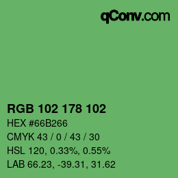 Color code: RGB 102 178 102 | qconv.com