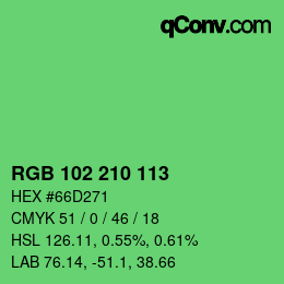 Color code: RGB 102 210 113 | qconv.com