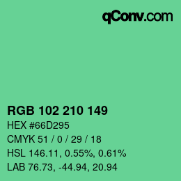Color code: RGB 102 210 149 | qconv.com