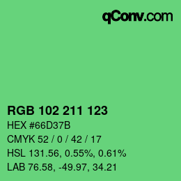 Color code: RGB 102 211 123 | qconv.com