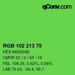 Color code: RGB 102 213 75 | qconv.com