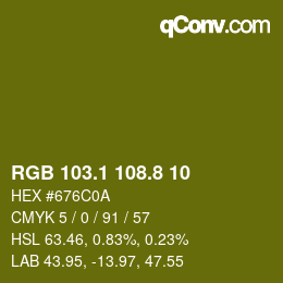 カラーコード: RGB 103.1 108.8 10 | qconv.com