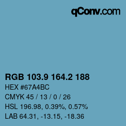 Color code: RGB 103.9 164.2 188 | qconv.com