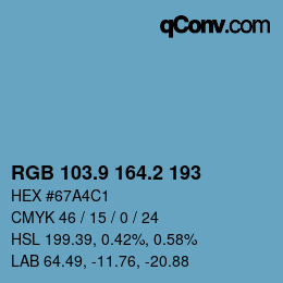 Color code: RGB 103.9 164.2 193 | qconv.com