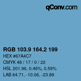 Color code: RGB 103.9 164.2 199 | qconv.com