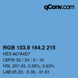 Color code: RGB 103.9 164.2 215 | qconv.com