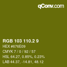 カラーコード: RGB 103 110.2 9 | qconv.com