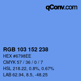 Color code: RGB 103 152 238 | qconv.com