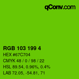 Color code: RGB 103 199 4 | qconv.com