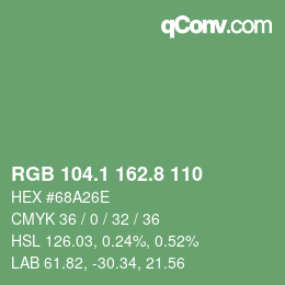 Farbcode: RGB 104.1 162.8 110 | qconv.com