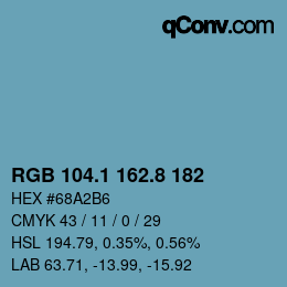 Farbcode: RGB 104.1 162.8 182 | qconv.com