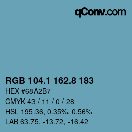 Color code: RGB 104.1 162.8 183 | qconv.com
