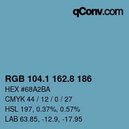 Color code: RGB 104.1 162.8 186 | qconv.com
