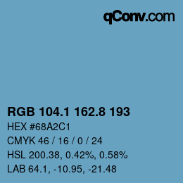 Farbcode: RGB 104.1 162.8 193 | qconv.com