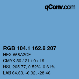 Color code: RGB 104.1 162.8 207 | qconv.com
