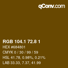 Color code: RGB 104.1 72.8 1 | qconv.com