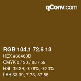 Farbcode: RGB 104.1 72.8 13 | qconv.com
