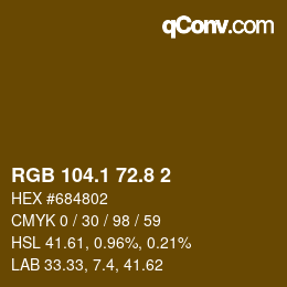 カラーコード: RGB 104.1 72.8 2 | qconv.com