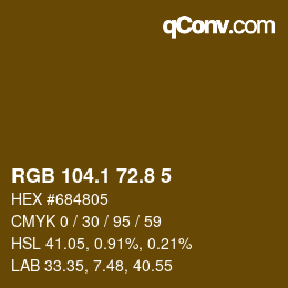 Farbcode: RGB 104.1 72.8 5 | qconv.com