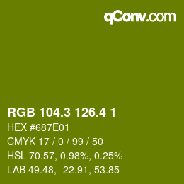 カラーコード: RGB 104.3 126.4 1 | qconv.com