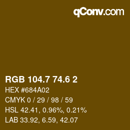 カラーコード: RGB 104.7 74.6 2 | qconv.com