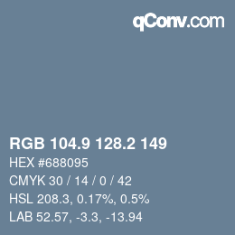 Color code: RGB 104.9 128.2 149 | qconv.com