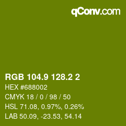 カラーコード: RGB 104.9 128.2 2 | qconv.com