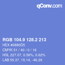 Color code: RGB 104.9 128.2 213 | qconv.com