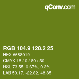 カラーコード: RGB 104.9 128.2 25 | qconv.com