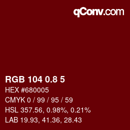 Color code: RGB 104 0.8 5 | qconv.com