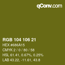 Farbcode: RGB 104 106 21 | qconv.com
