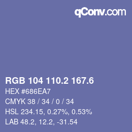 カラーコード: RGB 104 110.2 167.6 | qconv.com