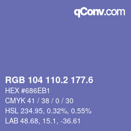 カラーコード: RGB 104 110.2 177.6 | qconv.com