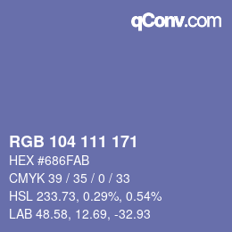 颜色代码: RGB 104 111 171 | qconv.com