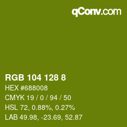 Color code: RGB 104 128 8 | qconv.com