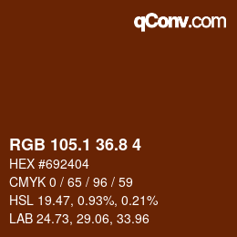 Color code: RGB 105.1 36.8 4 | qconv.com