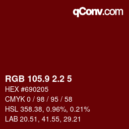 Color code: RGB 105.9 2.2 5 | qconv.com