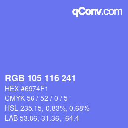 Color code: RGB 105 116 241 | qconv.com