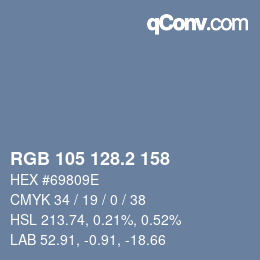 Color code: RGB 105 128.2 158 | qconv.com