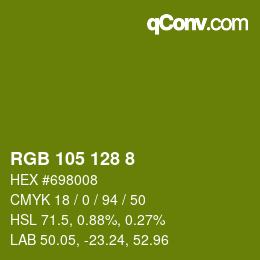 Color code: RGB 105 128 8 | qconv.com